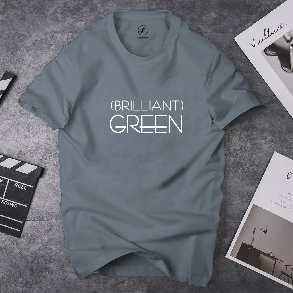 Áo Thun Nữ In Chữ GREEN Vải Cotton Dày Dặn Mềm Mịn Co Giãn Tốt Fom Xuông Mặc Thoải Mái-ST023 Sally Boutique