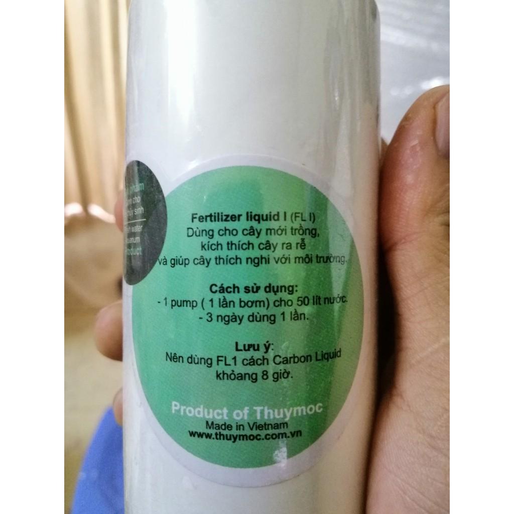 Dinh dưỡng nước Fertilizer Liquid 1, 2 và Carbon liquid của THỦY MỘC dành cho hồ thủy sinh