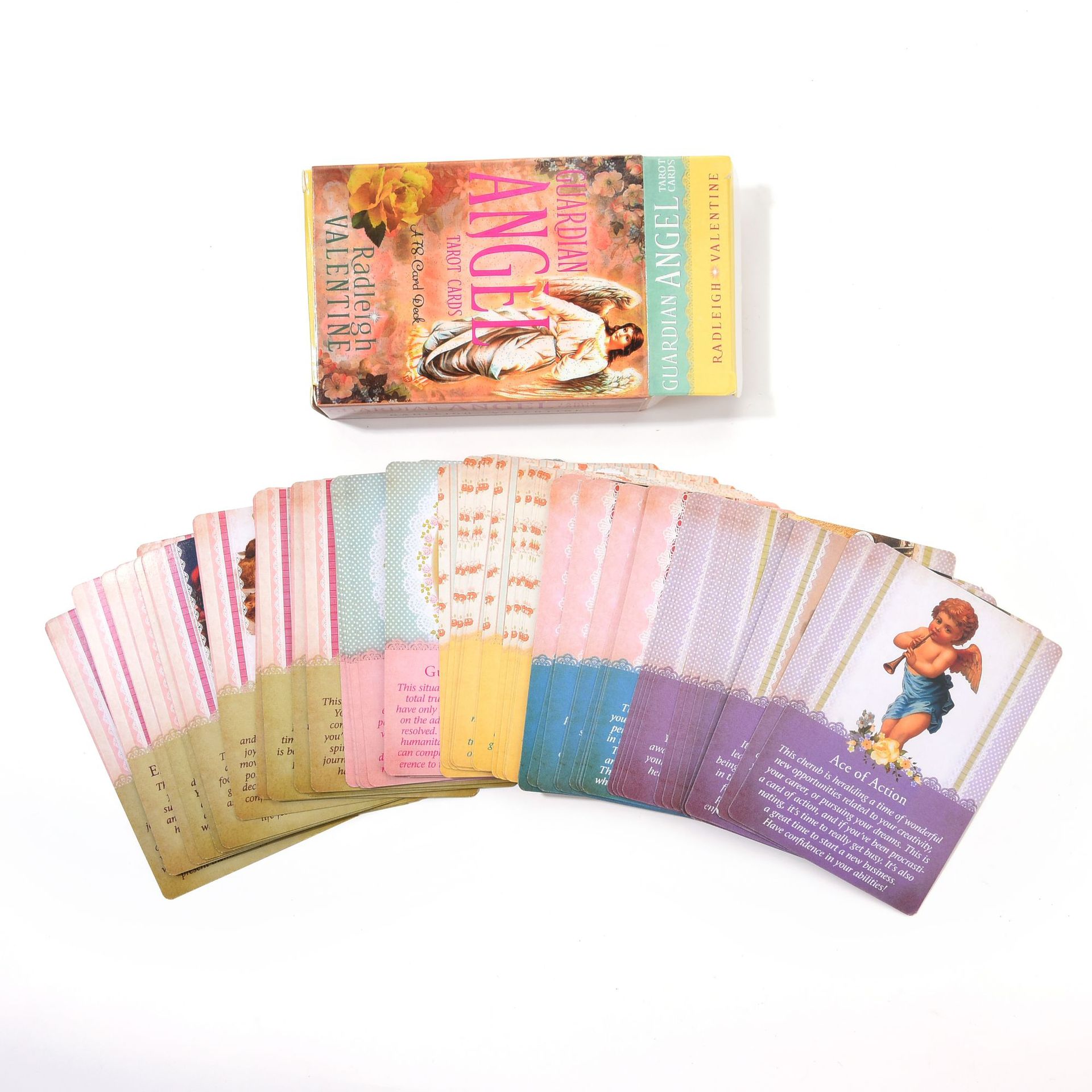 Combo Bộ Bài Bói Guardian Angel Tarot Cards: A 78-Card Deck Cao Cấp và Túi Nhung Đựng Tarot và Khăn Trải Bàn Tarot