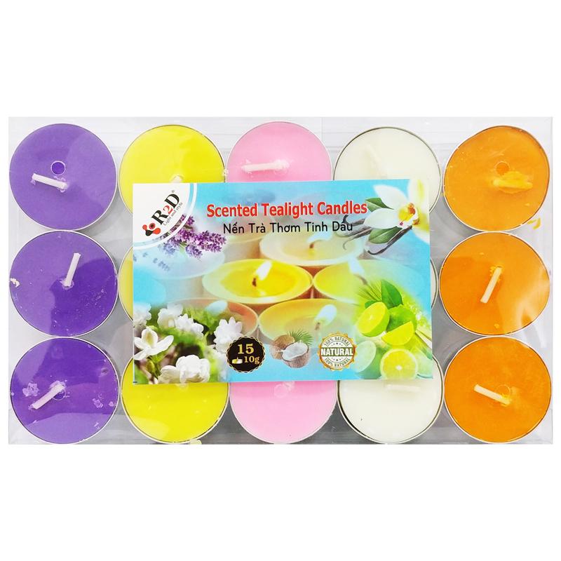 Hộp 15 Nến Trà Thơm Tinh Dầu - Tealight Candle (Mẫu Màu Giao Ngẫu Nhiên)