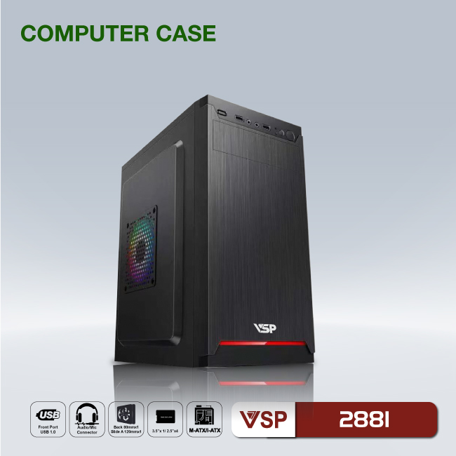 Vỏ Case Máy Tính VSP 2881 Chuyên Văn Phòng - Hàng chính hãng