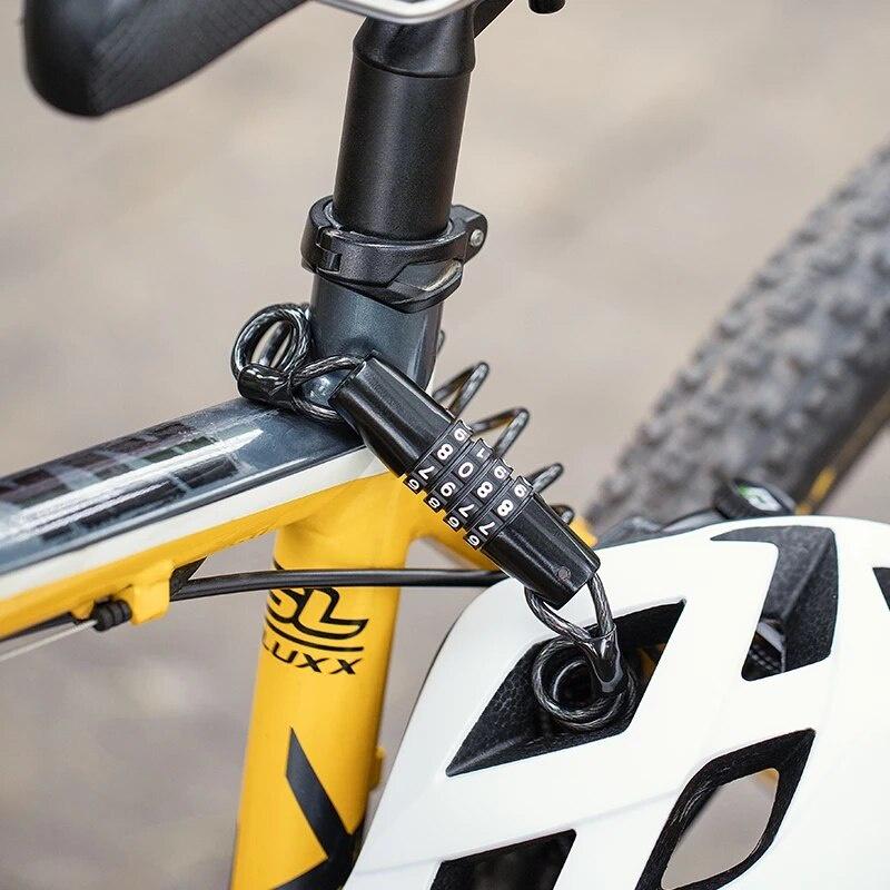 Portable Code Password Bike Combination Lock Bike Cable Lock Tough Security Coded Steel Wiring Bicycle Safety Lock Motorcycle