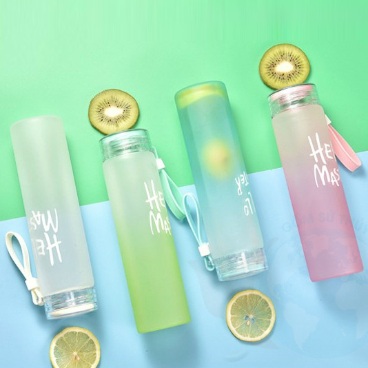 Combo 2 bình nước thủy tinh Hello Master 480 ml