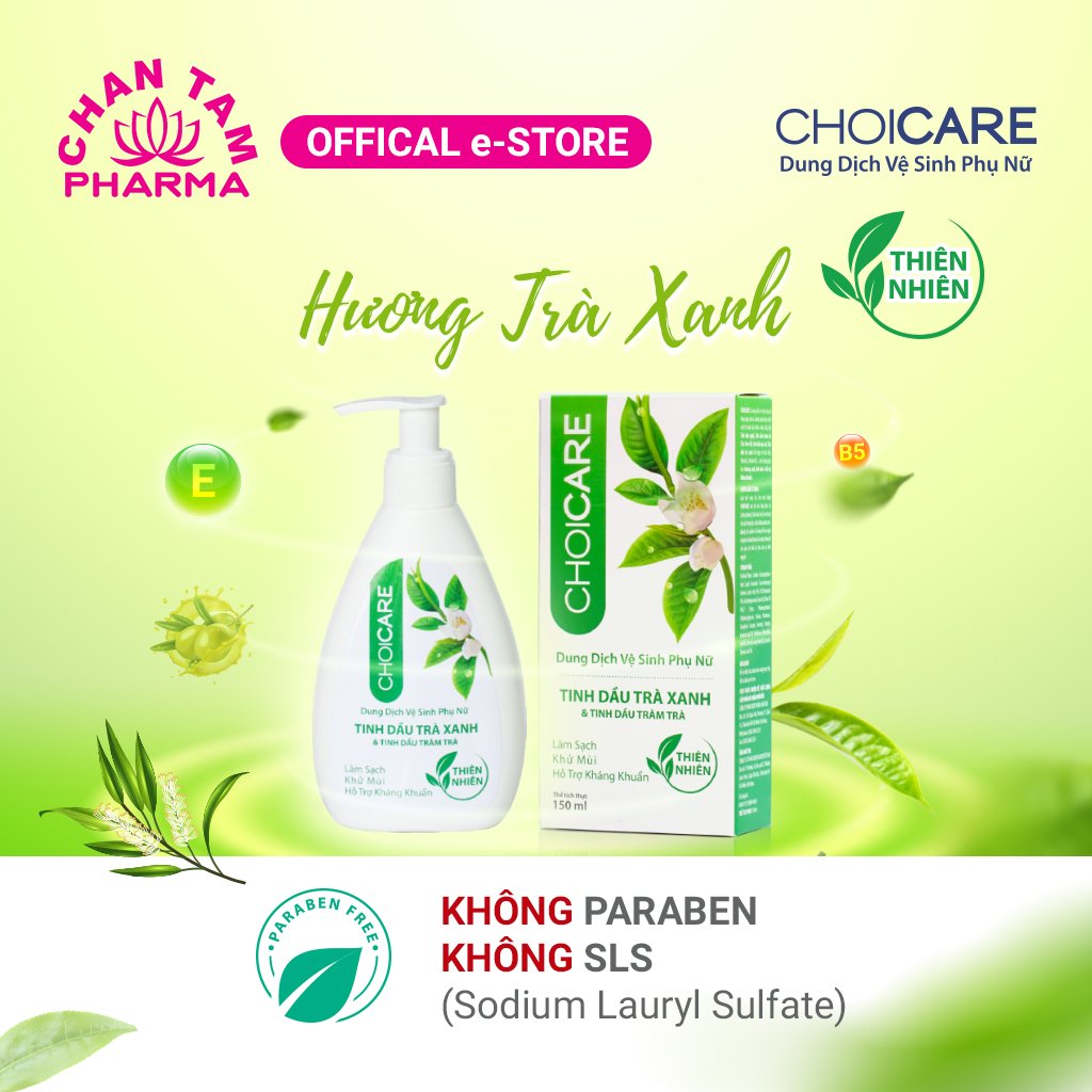 Dung Dịch vệ sinh Phụ nữ Choicare Làm Sạch, Khử Mùi, Hỗ Trợ Kháng Khuẩn 150ml