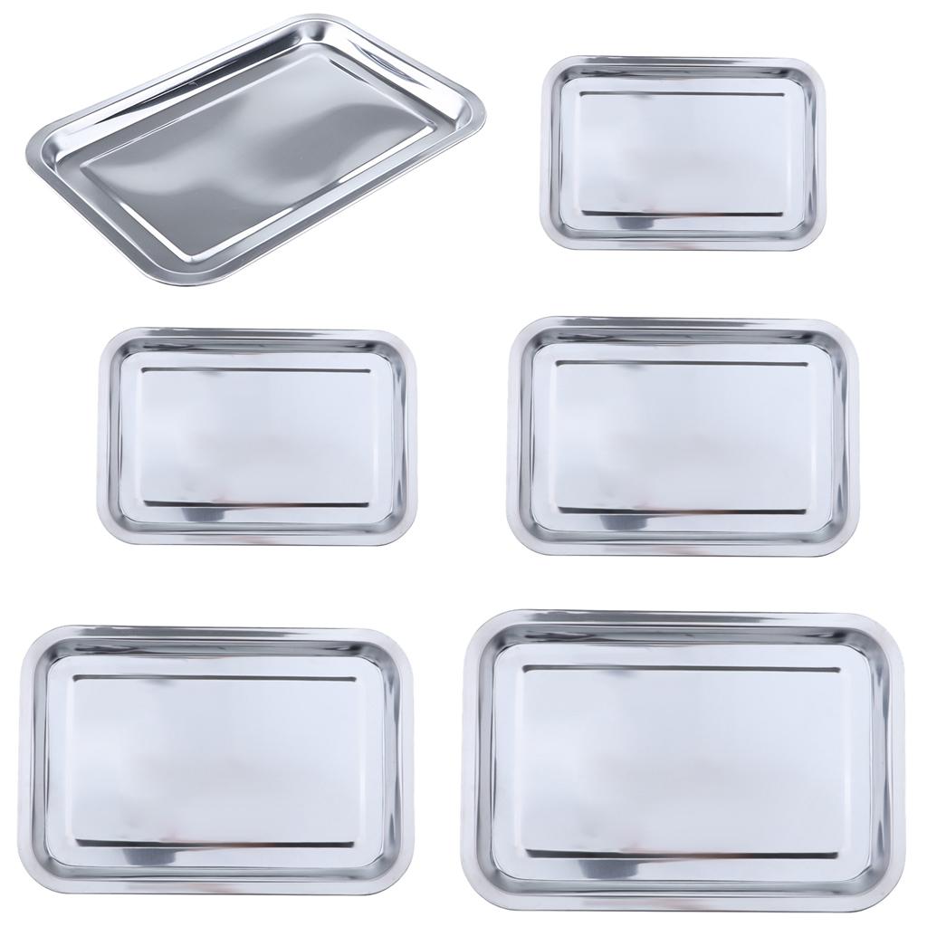 Steel Tableware Dish Plate Food Organizer Tray Pan