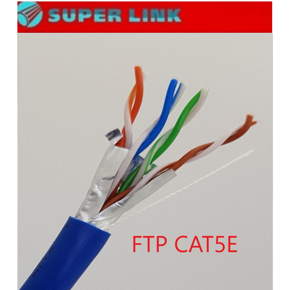 cáp mạng Superlink Cat 5e FTP CCA cuộn 305m - hàng chính hãng