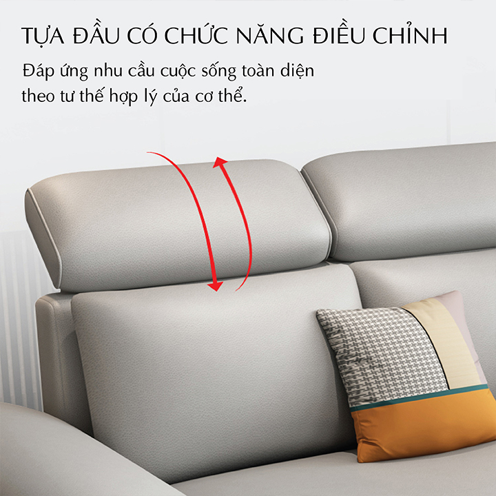 Giường Sofa Vải Sợi Nano Cao Cấp - Ghế Sofa Giường Đa Năng Có Ngăn Chứa Đồ, Khung Thép Chống Gỉ : KT 1M60 X 1M95