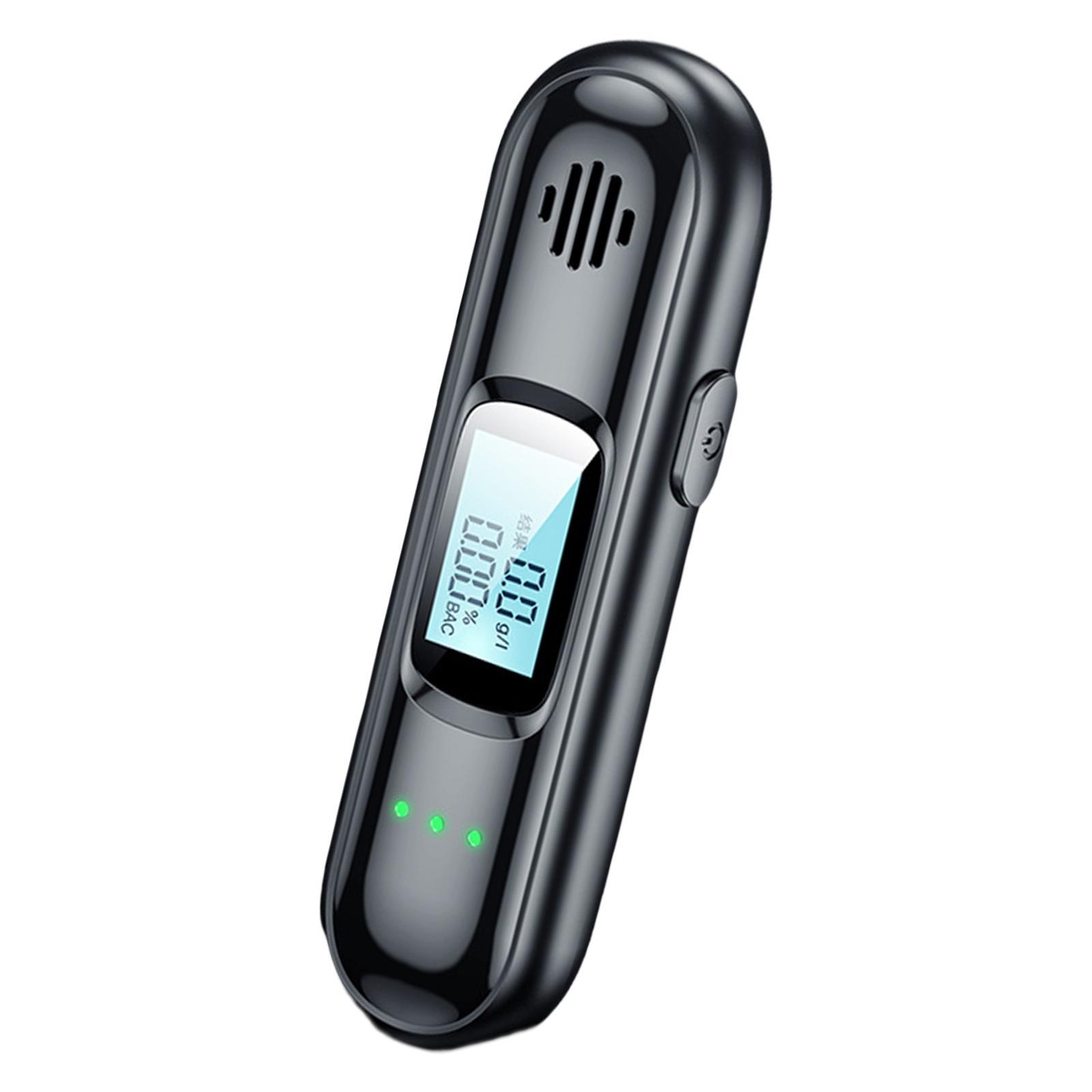 Digital Alcohol Breathalyser USB Charging Breath Alcohol Tester LCD Screen