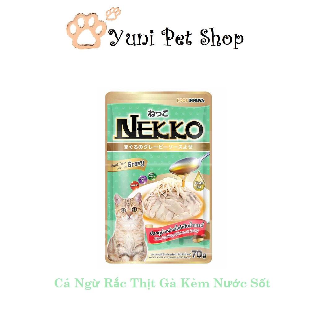 Combo Mix 5 Vị Pate NEKKO Thức Ăn Cho Mèo Dạng Nước Sốt 70g x 5 gói - Yuni Pet Shop