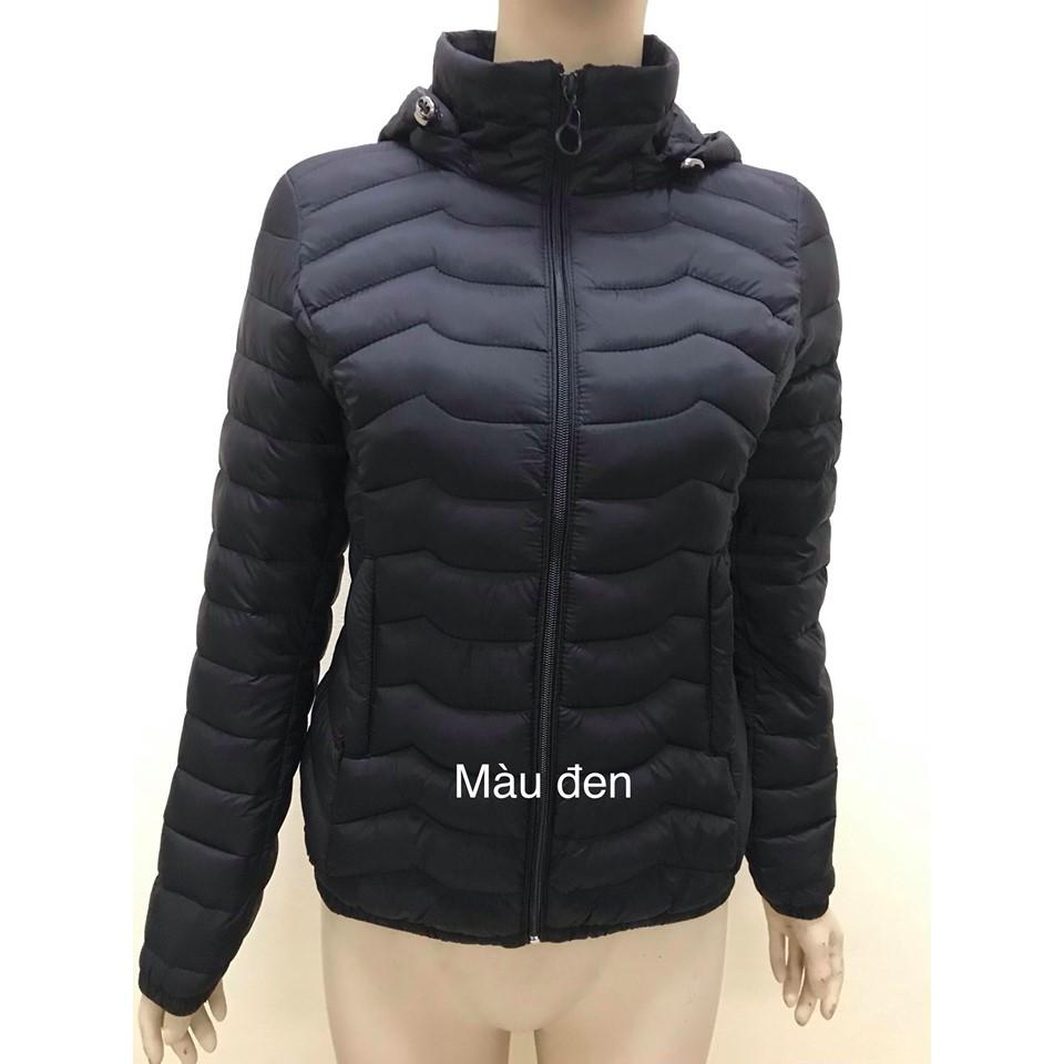 Áo khoác phao nữ túi kéo khóa