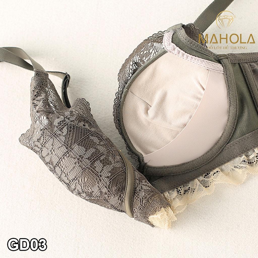 Áo Lót Mút Dày Chất Ren Giả Gọng Siêu Nâng Mahola GD03