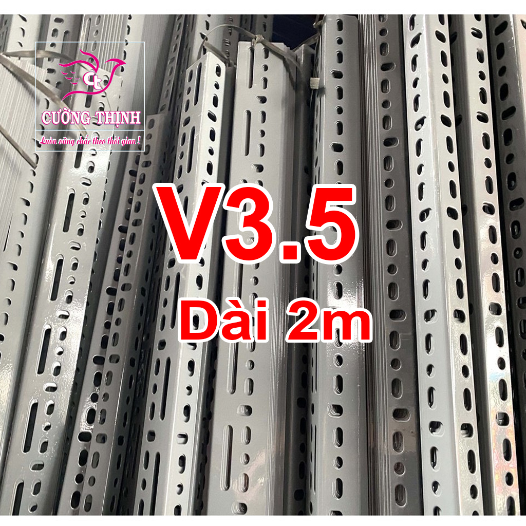 SẮT V LỖ (V3.5 dài 1m, dày 1,6mm) - Lắp ráp kệ sắt đa năng