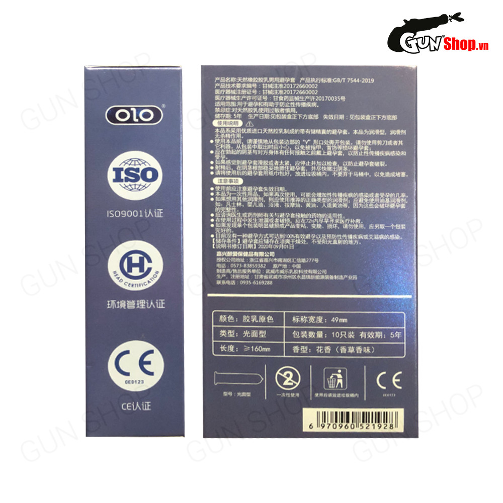 Bao cao su OLO 0.01 Đồng Hồ Xanh - Kéo dài thời gian, hương vani