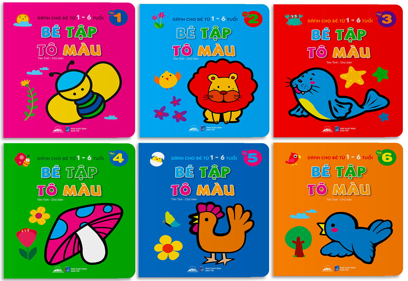 Sách - Bé Tập Tô Màu - Combo 6 Quyển Cho Bé