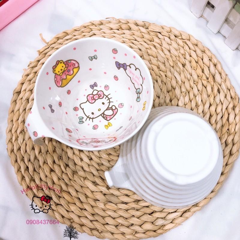 Chén quai gân HelloKitty Doreamon