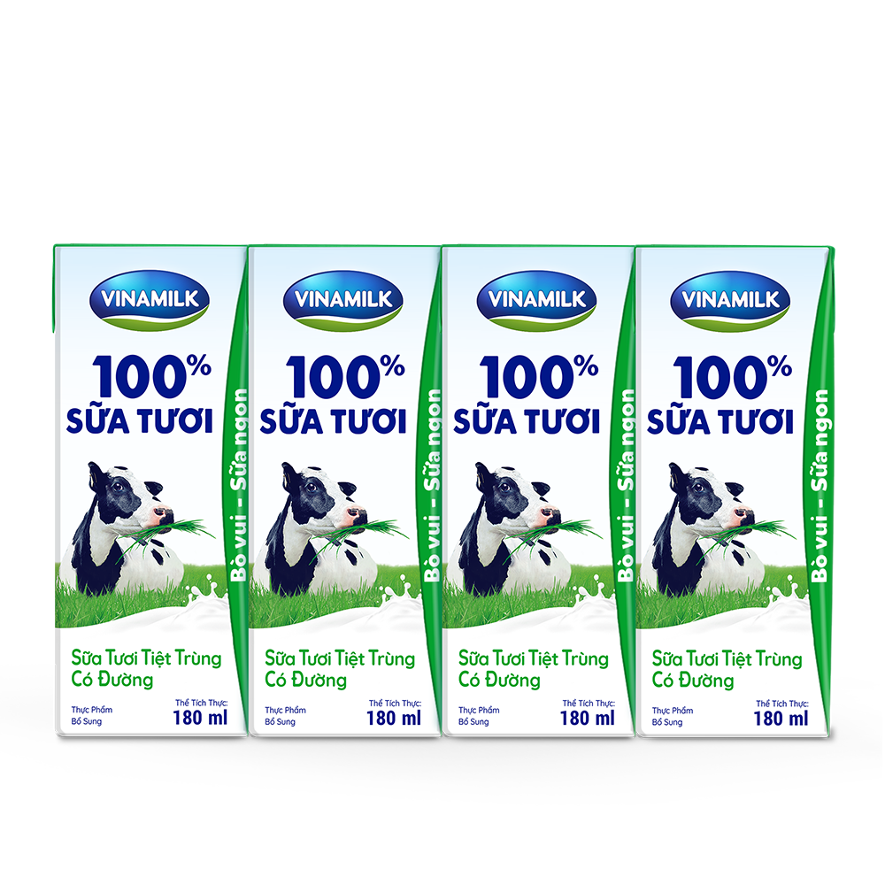 Thùng 48 Hộp Sữa Tươi Tiệt Trùng Vinamilk 100% Có Đường