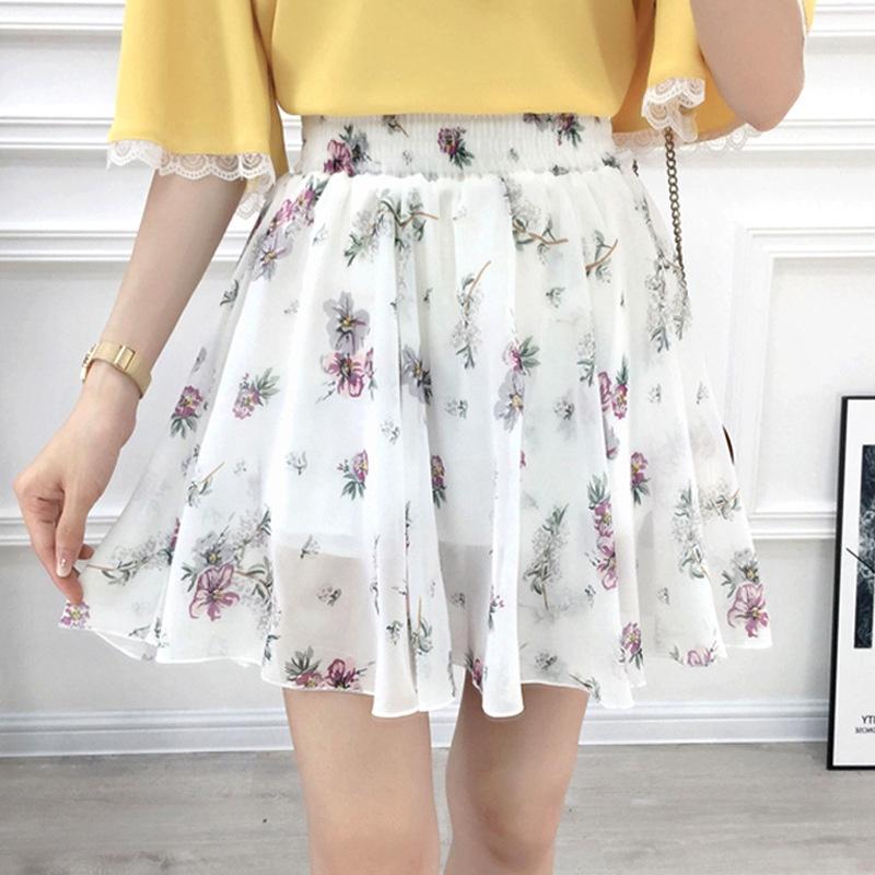 Quần váy hoa Hàn Quốc cạp cao mùa hè siêu xinh – Quần váy ngắn QVA101