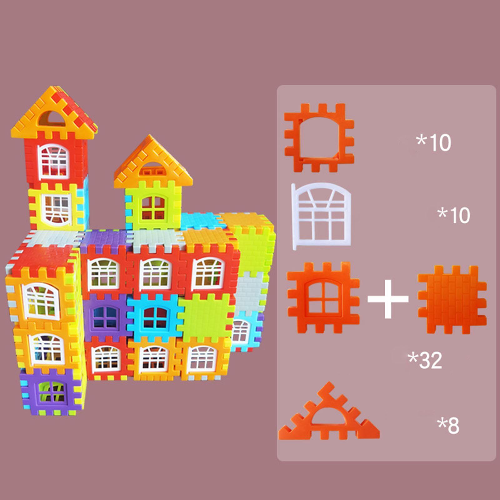 Big Building Blocks Enlightenment Cognition Healthy DIY Toys for Garden 60 Piece