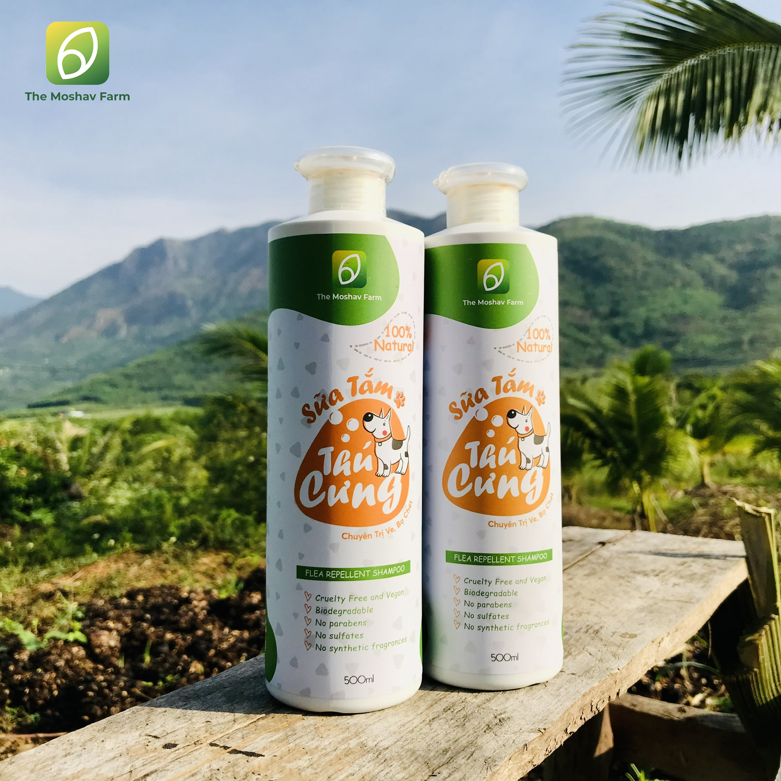 Sữa Tắm Chó, Sữa Tắm Mèo, Sữa Tắm Cho Thú Cưng The Moshav Farm 500ml