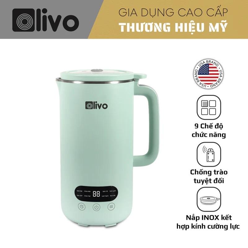 Máy Làm Sữa Hạt OLIVO CB1000, Dung Tích 1Lit, Nắp INOX Kết Hợp Kính Cường Lực, Công Suất 880W, Hàng Chính Hãng