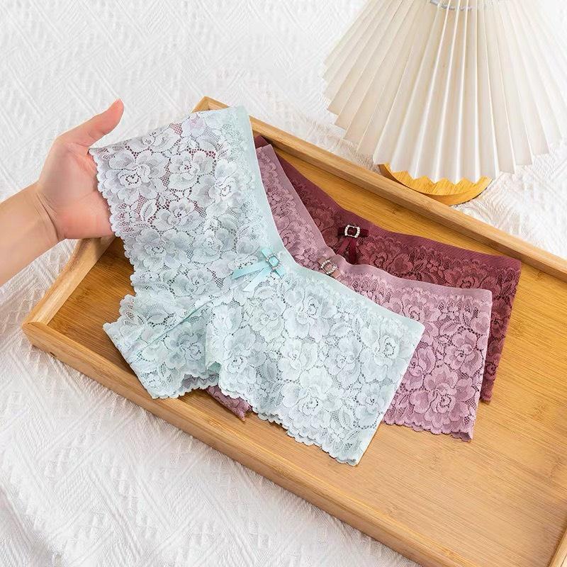 Quần lót ren cạp cao bản to, dáng boxer lưng cao, cạp cao, chất REN mềm mịn CAO CẤP