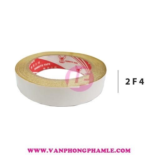 Băng keo 2 mặt 2F4 ruột vàng 23 Yard