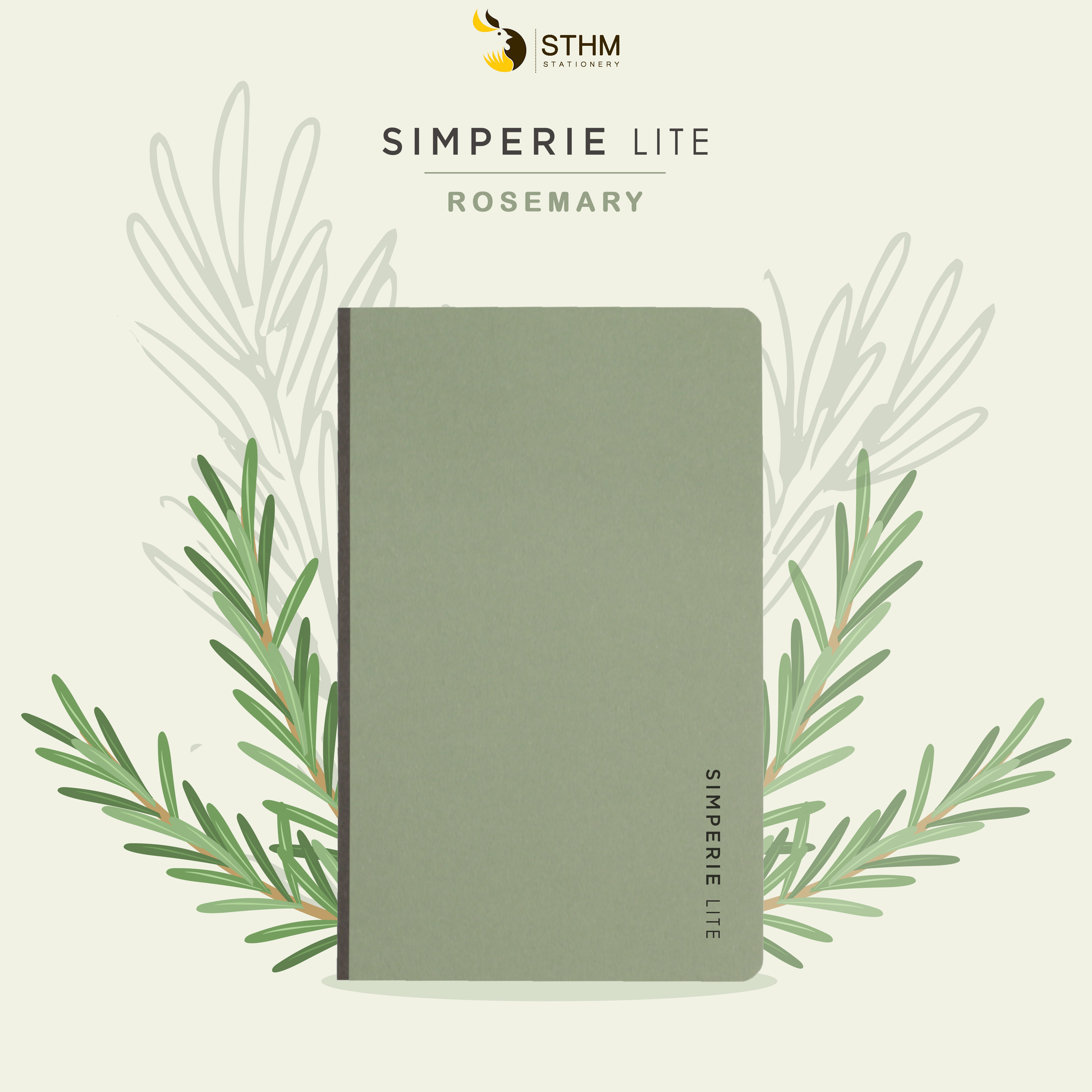 [STHM stationery] - SIMPERIE LITE - Rosemary - Sổ tay mở flat 180 độ - Ruột kem 80gsm có chấm chia cột