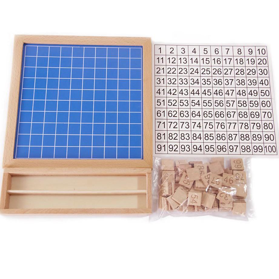 Bảng 100 kèm khay đựng số và bảng kiểm soát (Hundred Board - mini size)