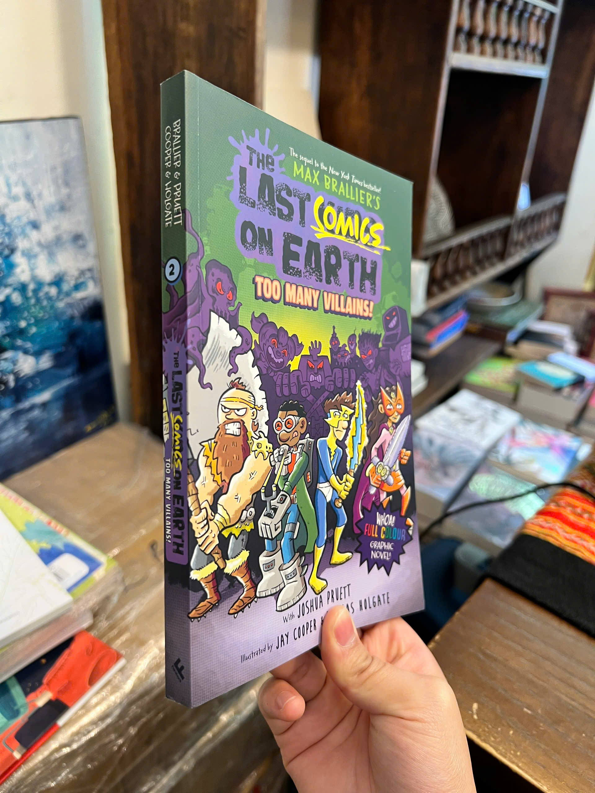 Sách - The Last Comics On Earth: Too Many Villains! | Graphic Novels/ Comics/ Truyện tranh Tiếng Anh