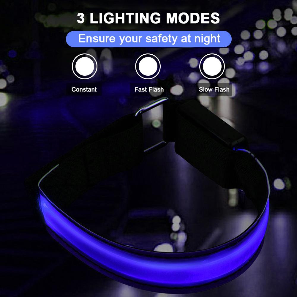 LED Armband USB Rechargeable Running Arm Band Night Safety Running Cycling Gear