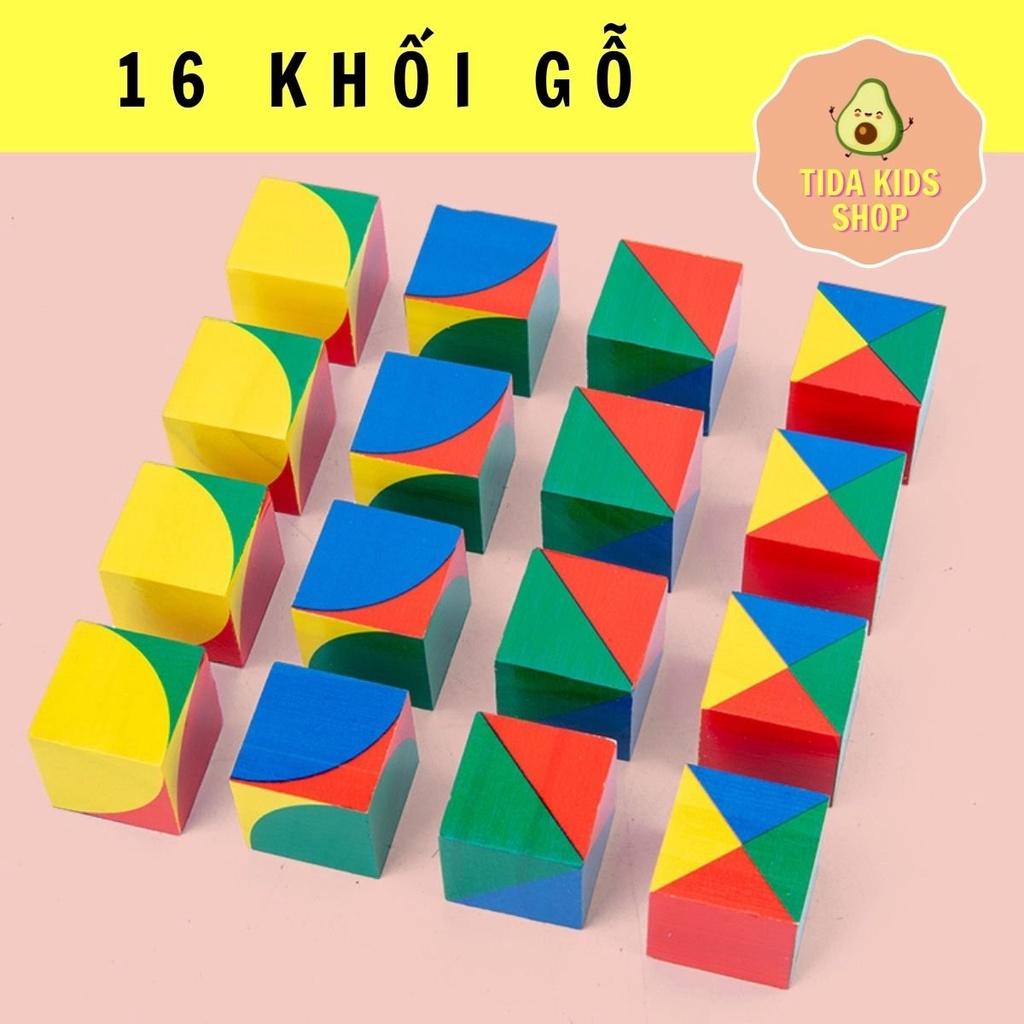 Đồ chơi gỗ rèn luyện tư duy không gian đa chiều Khối lập phương Pixy Cubes Block