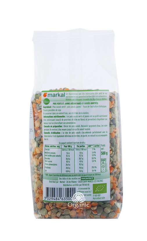 Đậu Hà Lan hữu cơ Markal 500g