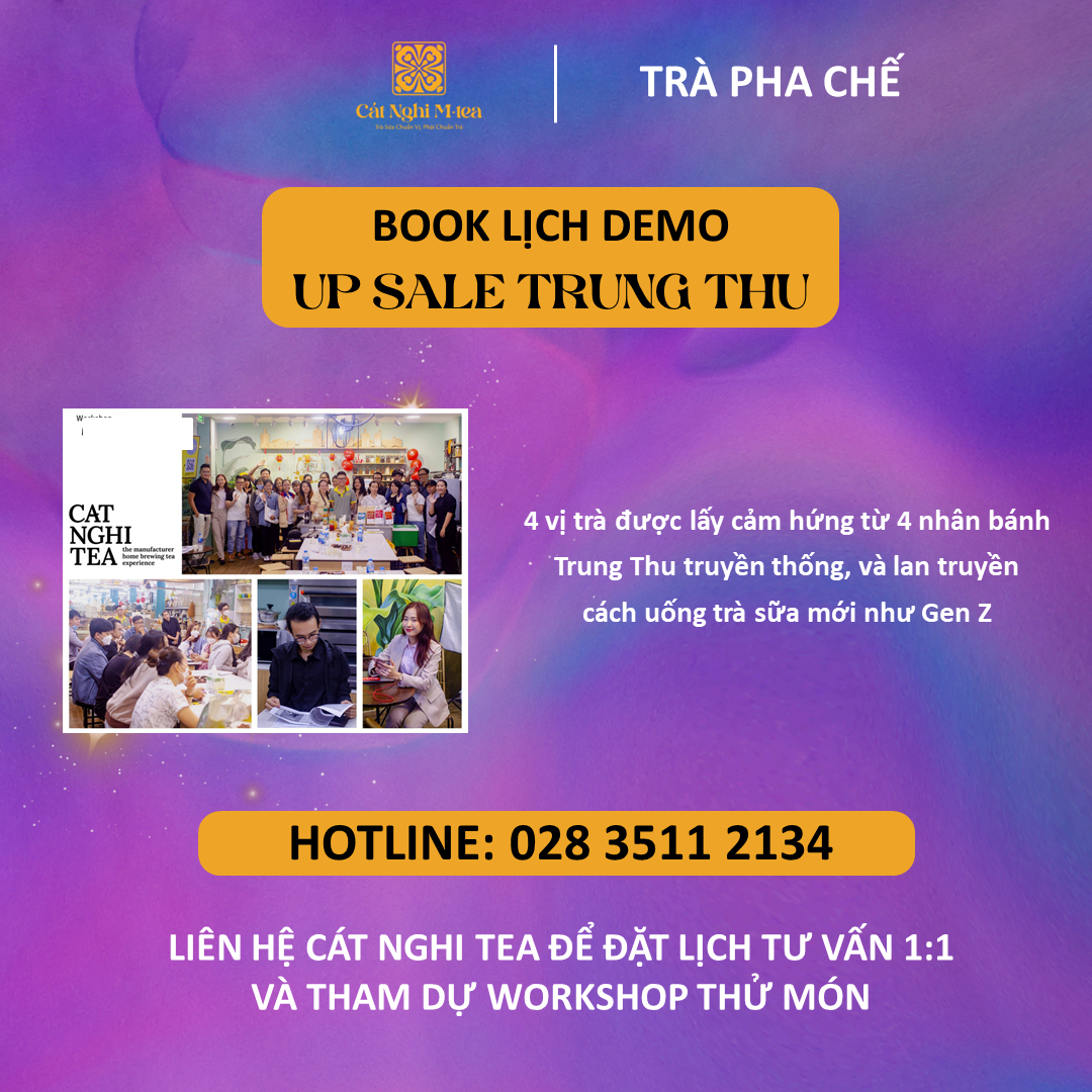 Trà Mùa Xuân  Trà Xanh CAT NGHI TEA, Nguyên liệu chuẩn pha trà sữa nướng thơm ngon
