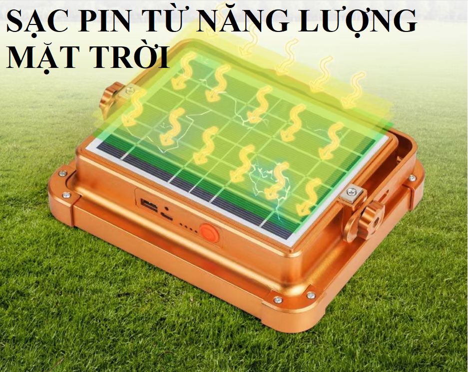 Đèn năng lượng mặt trời xách tay đa năng chống nước D8 siêu sáng