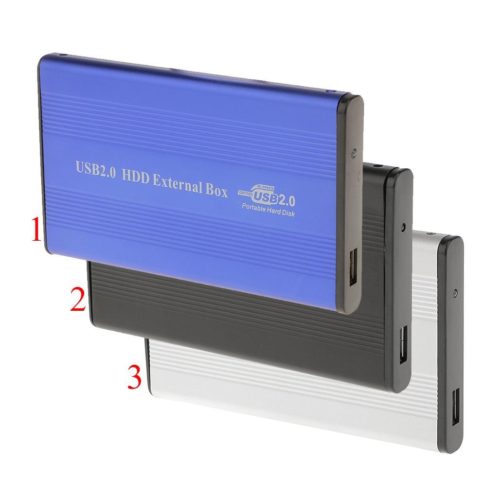 USB2.0 HDD Hard Drive External Enclosure 2.5" IDE PATA HDD Case Blue