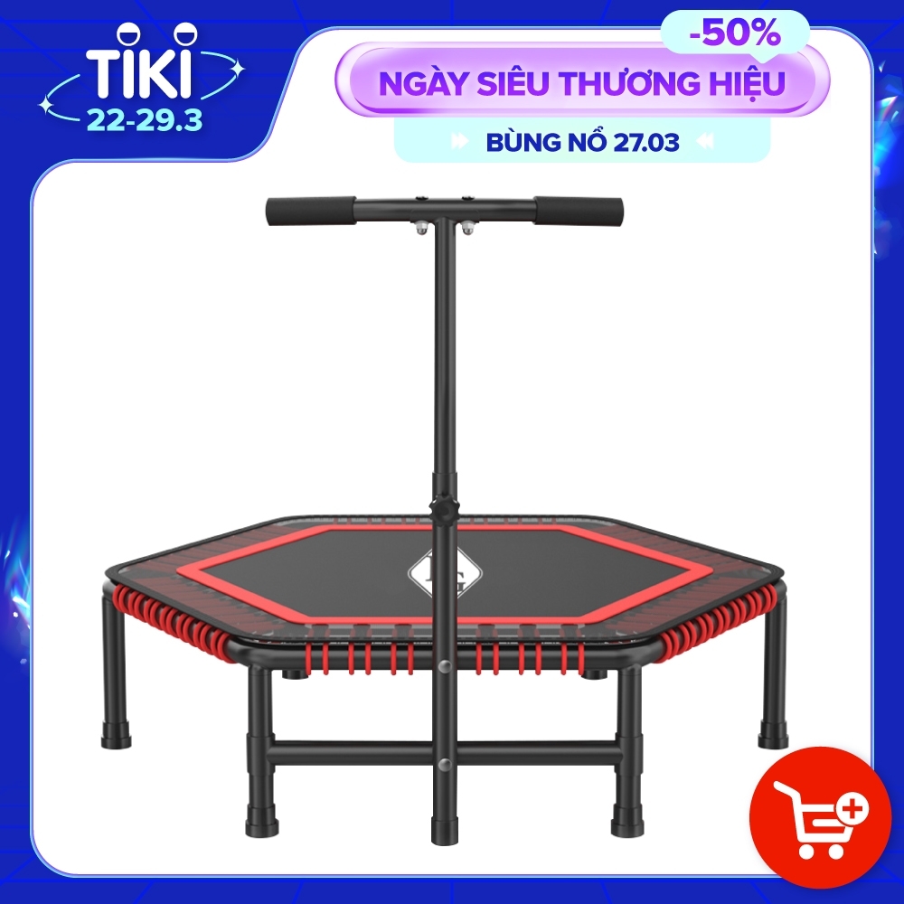 BG Sàn nhún, Đệm bật nhún cao cấp có tay cầm dành cho mọi lứa tuổi TRAMPOLINE 50INCH (hàng nhập khẩu)