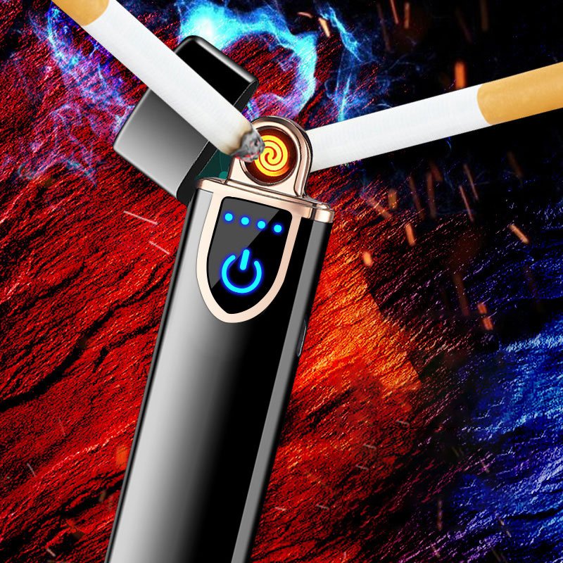 Bật lửa điện cảm ứng vân tay sạc pin USB tiện lợi nhỏ gọn giá rẻ