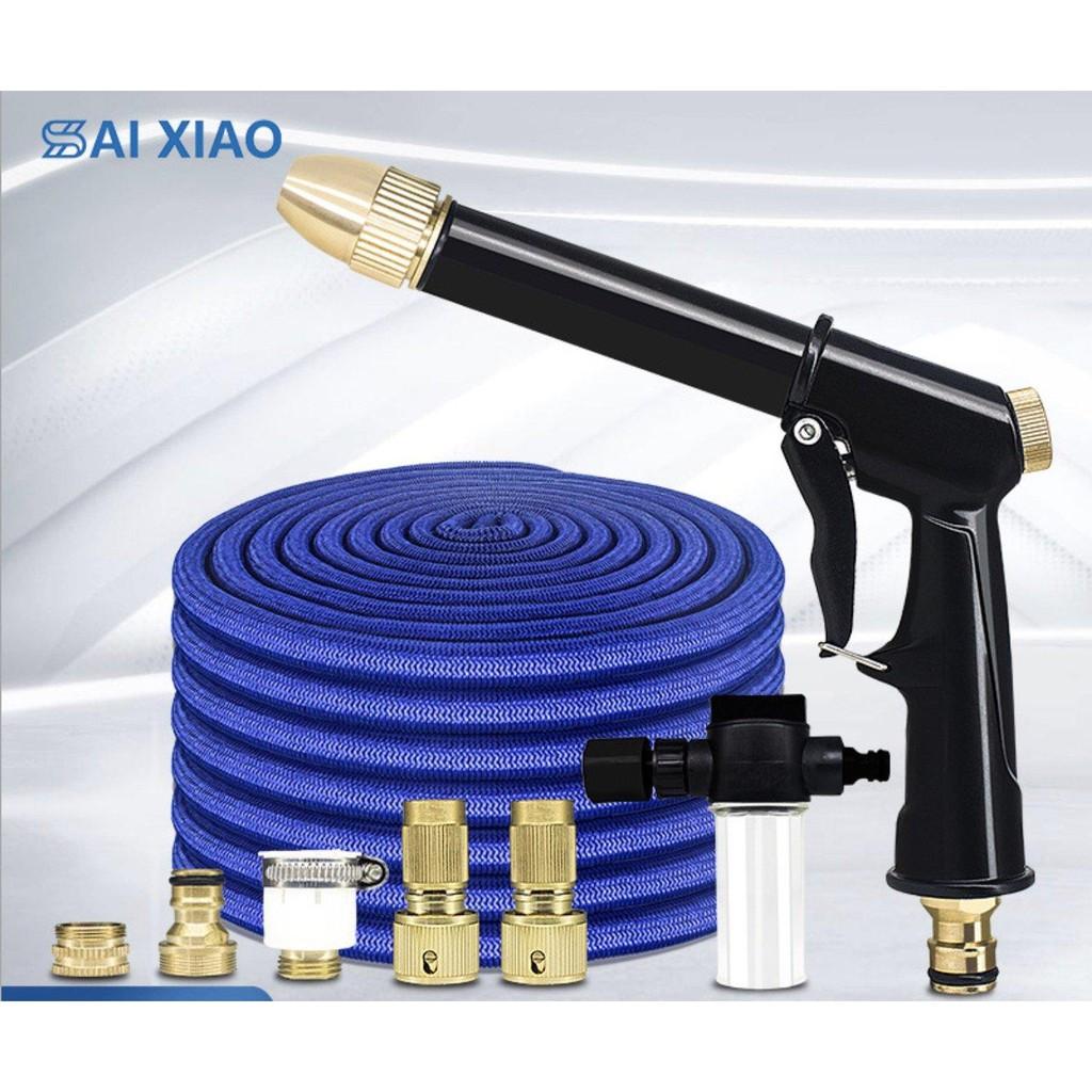 Bộ Xịt Rửa nhà cửa kiêm chức năng Tưới Cây Tăng Áp TPE Japan 15m co giãn - Home and Garden