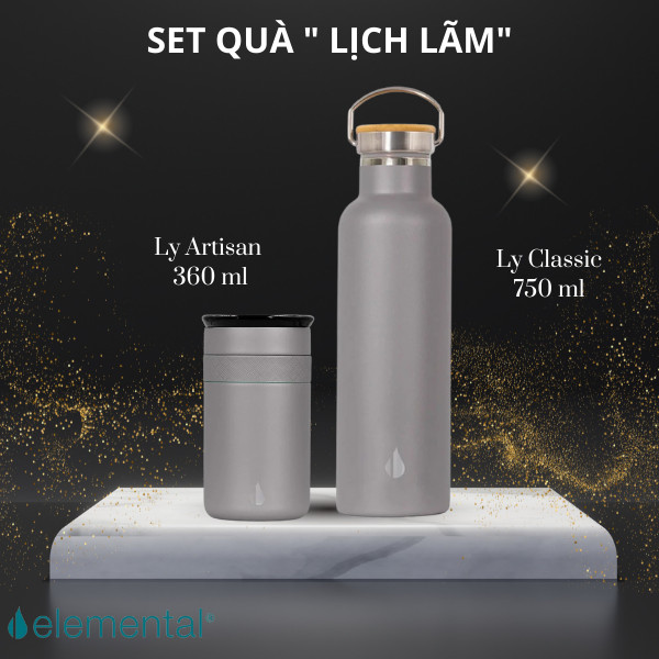 Bình giữ nhiệt Elemental cao cấp, set quà Lịch Lãm,quà tặng ý nghĩa tặng người thân