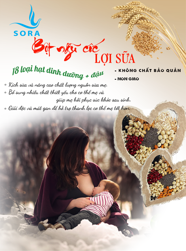 Sora Bột ngũ cốc lợi sữa 18 loại đậu &  hạt dinh dưỡng