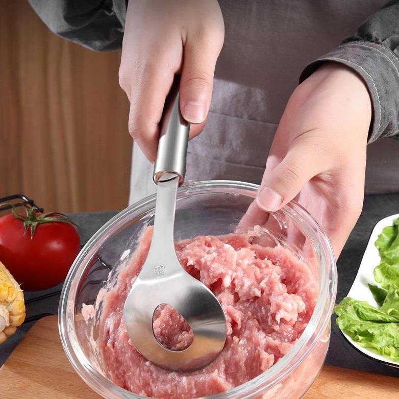 Muôi nặn thịt viên - Dụng cụ làm mọc inox chống dính