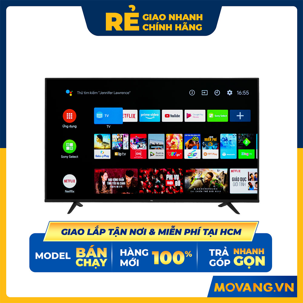 Android Tivi TCL 4K 65 inch 65P615 Model 2020 - Hàng chính hãng (chỉ giao HCM)