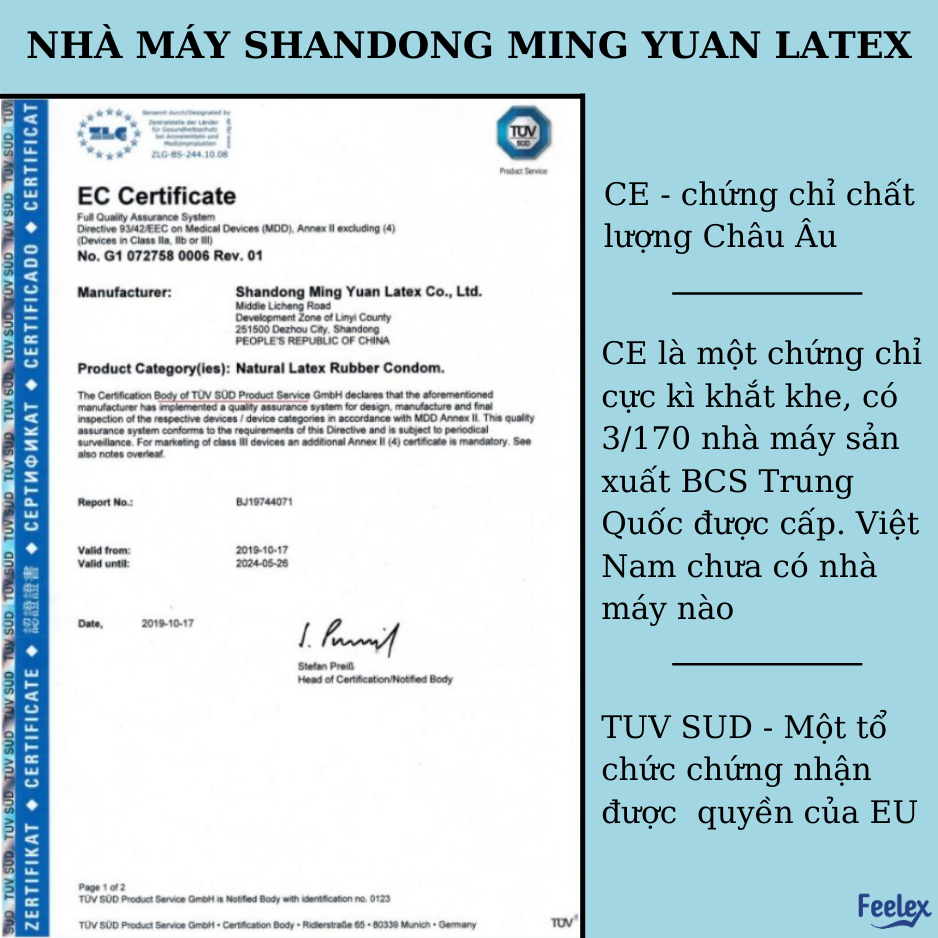 Bao cao su nam Feelex 2 in 1 gân gai hương dâu nhiều gel bôi trơn