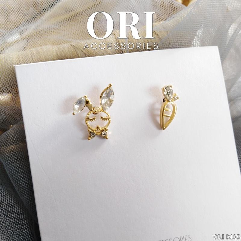 Khuyên tai nữ Thỏ và Cà rốt xinh xắn dễ thương ORI ACCESSORIES B105