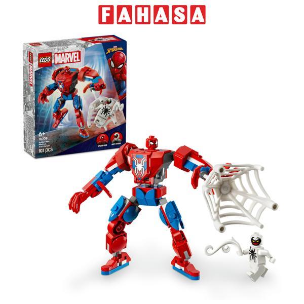 Đồ Chơi Lắp Ráp Robot Người Nhện Đại Chiến Antin-Venom - Spider-Man Mech Vs Anti-Venom - Lego Superheroes 76308 (107 Mảnh Ghép)