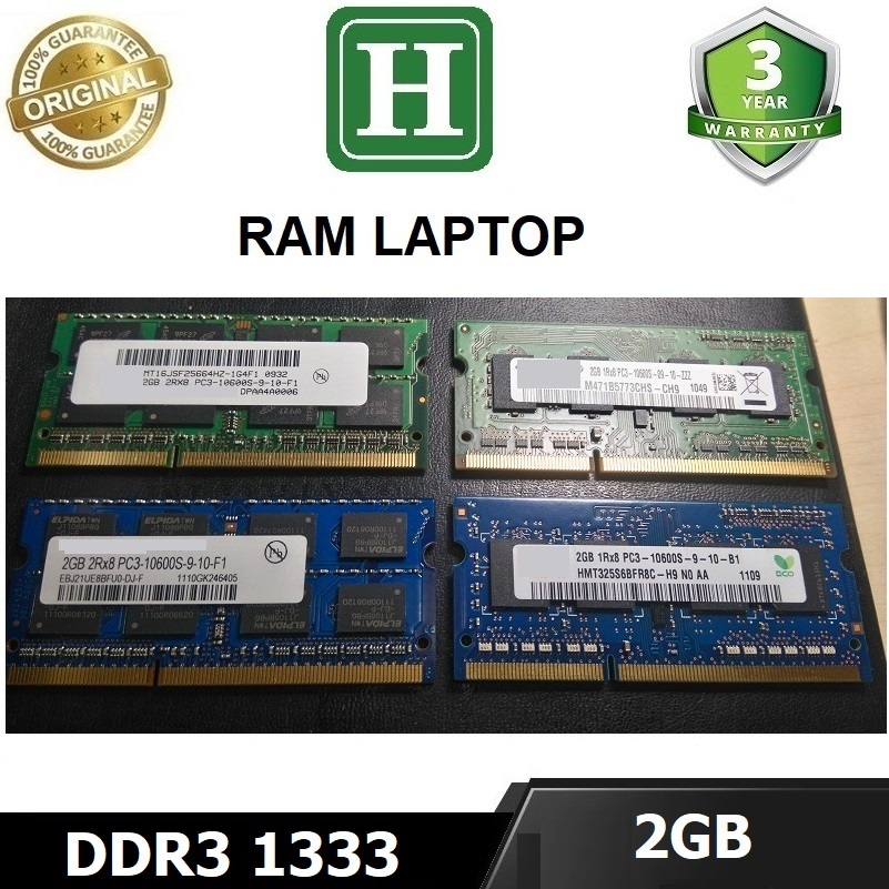 Ram Laptop 2Gb DDR3 bus 1333 (10600s), ram dùng cho laptop