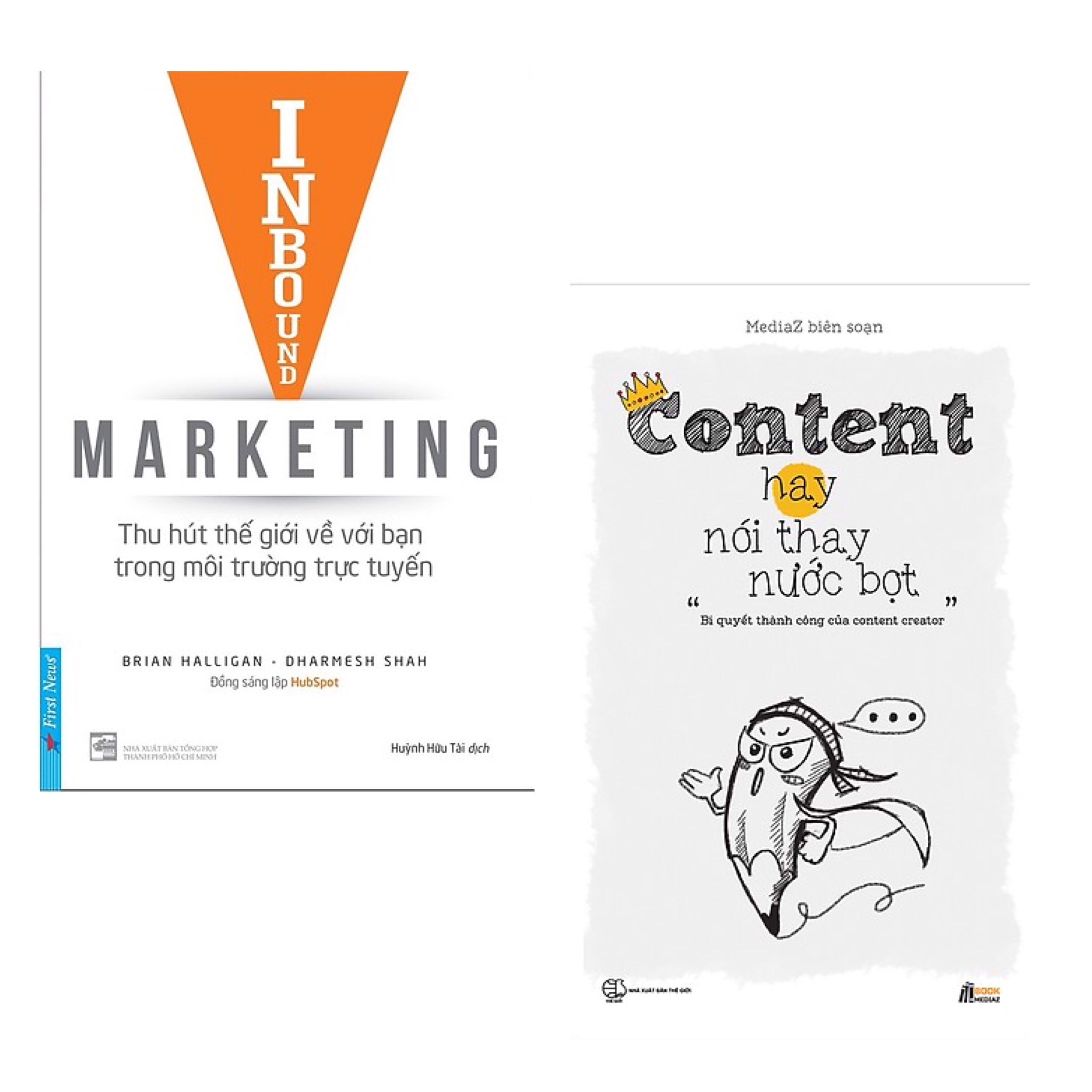 Combo Sách Kinh Tế Hay Chuyên Về Mảng Marketing:  Inbound Marketing - Thu Hút Thế Giới Về Bạn Trong Môi Trường Trực Tuyến +  Content Hay Nói Thay Nước Bọt ( Tặng Kèm Bookmark Happy Life)