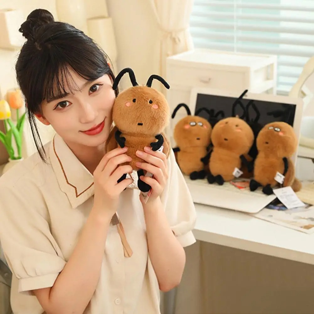 Thú nhồi bông con gián vô tri ngộ nghĩnh - Size 20cm - Quà tặng gấu bông tiểu cường thiếu ngủ dễ thương - Gối ôm êm mịn cho bé