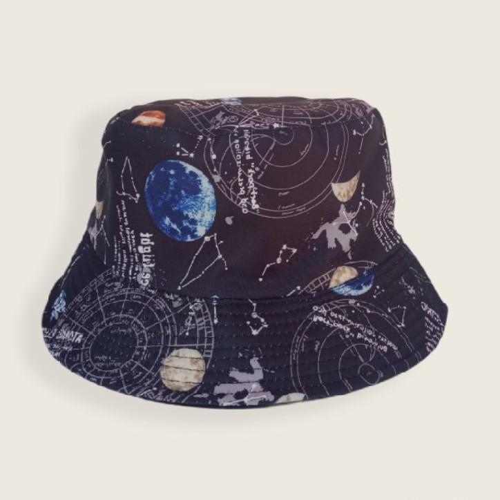 Mũ Bucket Space Màu Đen Thời Trang Unisex