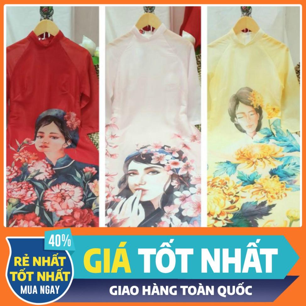 ��Áo dài cách tân tơ óng 4 tà cao cấp mới đẹp mềm mại áo dài đẹp giá rẻ (Hàng thiết kế